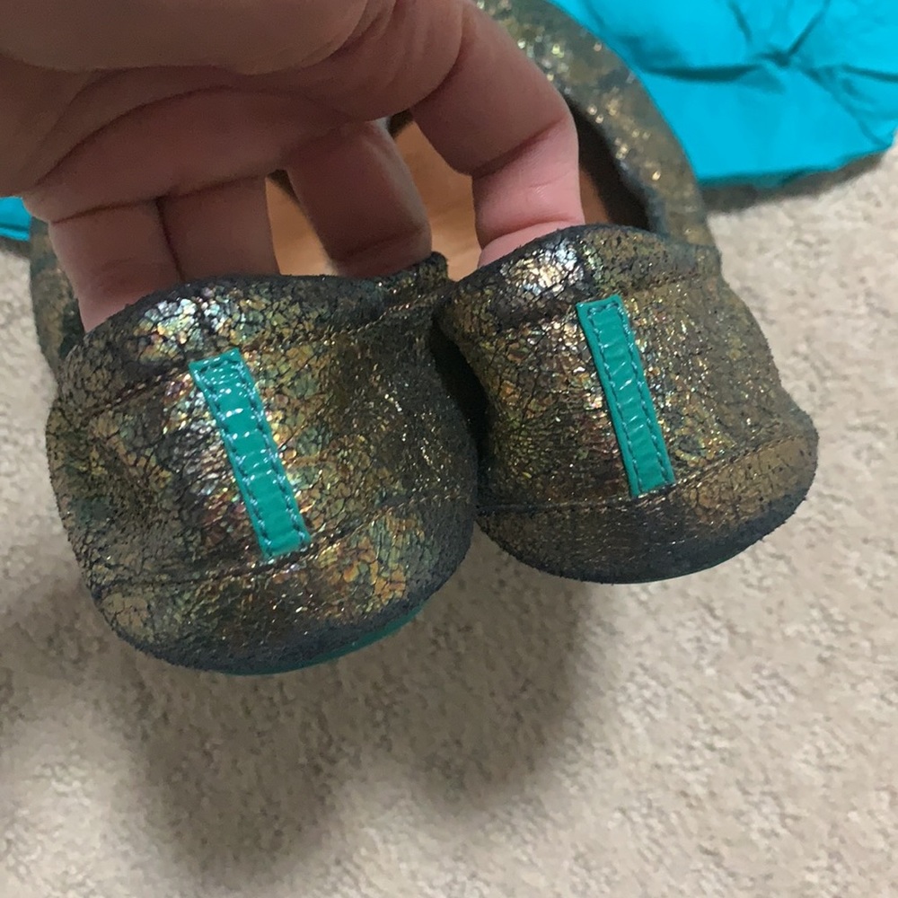Tieks Starstruck Gold Leather Ballet Flats - Picture 3 of 6
